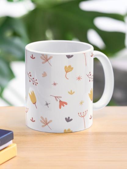 Floral design in a mug