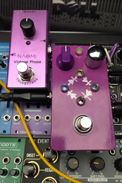 Another view of the Purple Ring pedal, a ring modulator