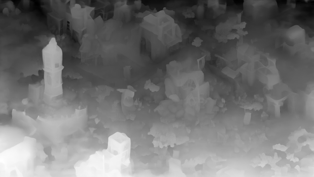 isometric depth map rendered in stable diffusion