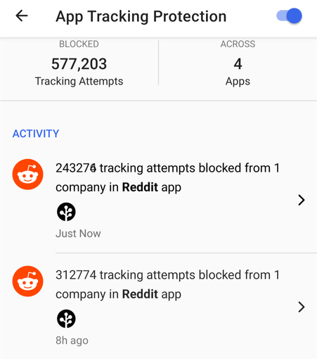 Screenie of duck duck go's new anti tracking feature. It blocks all trackers in ALL if your installed #Android apps.

If you're not prepared for this it will scare the living shit out of you.

1.) Install F-Droid
2.) Install Aurora Store from F-Droid
3.) Install DDG browser from Aurora Store (so you can regain degoogled and don't have to install from the Google Playstore).
4.) Open there DDG browser and activate the (beta) advanced anti tracking service (allow it to create a local VPN on your local loopback)
5.) Close DDG and used whatever fav browser you prefer, and enjoy knowing that all of your other installed apps can no longer track you).

#tallship #fdroid #Aurora_Store #tracking

⛵

.