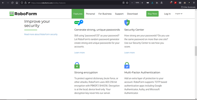 Screengrab from their website showing the use of PBKDF2-SHA256