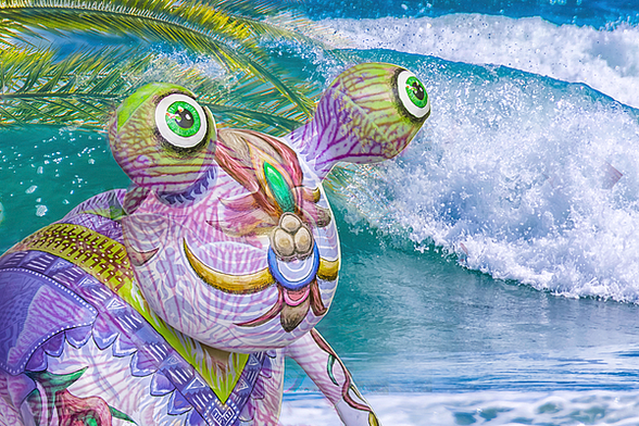 Purple Alien in Paradise artwork and a short poem
If I was purple in a world of blue, 
Would I have one eye instead of two? 

If I had one eye in a place of three, would I see the land? 

If I could see a land where no one saw, might I not be alone at home? 

If I was alone in this home of mine, Would I cherish all the memories I hold dear? 

If my memories disappear, would the moon #convince me to just smile?  

Image is Here: https://3-pamela-williams.pixels.com/featured/10859-aliens-in-paradise-pamela-williams.html
#AYearForArt  #GiveArtNotCandy #Art #Smile #DigitalArt #mastoprompt #poetry #alien