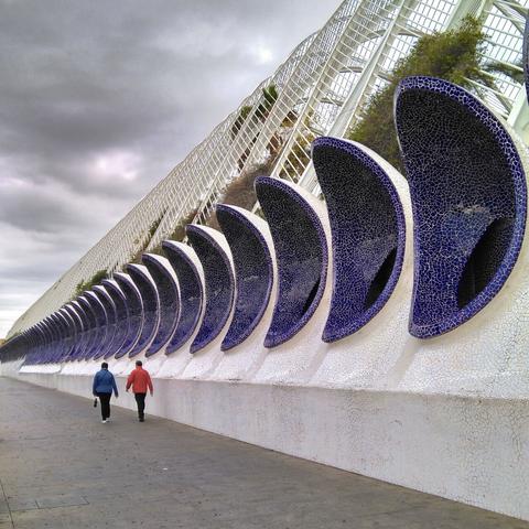 Ventilation vents of the parking lot under the “Umbracle”. City of Arts and Sciences of Valencia. Spain.