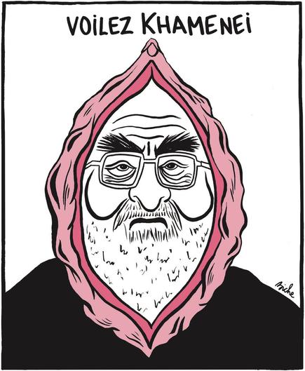 Le Mollah Khamenei est voilé avec la vulve d’une femme !