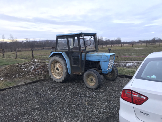 Old blue tractor