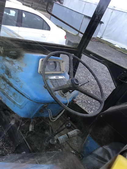 Old blue tractor