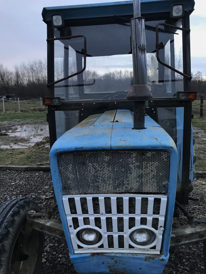 Old blue tractor
