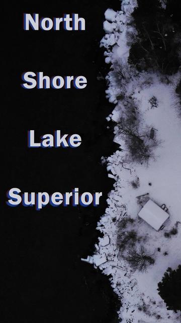 Aerial photograph of a wintery shore line