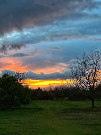 Sunset over Bootle Golf Course