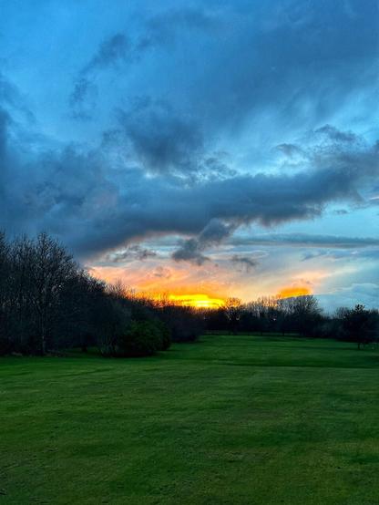 Sunset over Bootle Golf Course