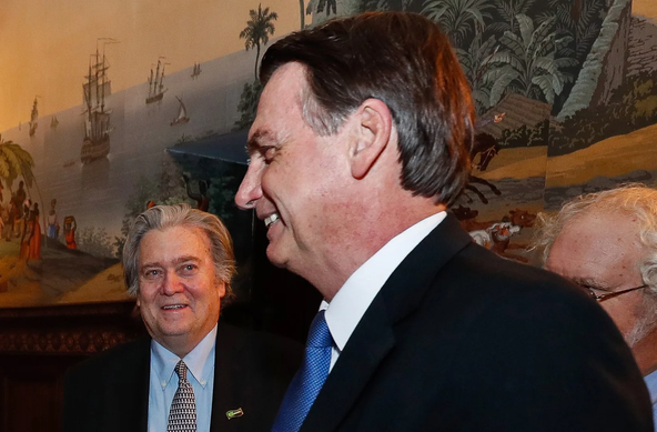Steve Bannon and Jair Bolsonaro.