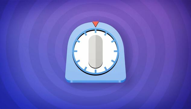 a clock icon on a spiral background