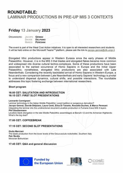 invitation to Laminar productions in pre-up MIS3 contexts
