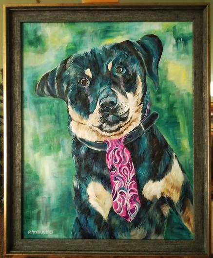 Original artwork of an assistance dog.
