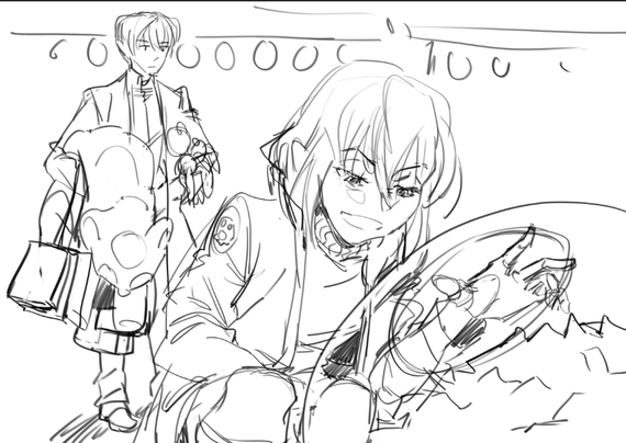 Mai testing her ESP at a carnival winning lots of prices for a Done Naru