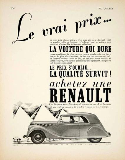 Illustrated ad for Renault