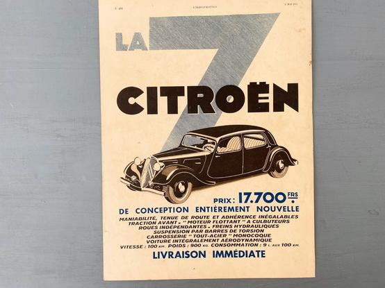 Illustrated ad for a Citroën La 7