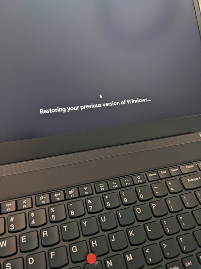 Restoring your previous version of Windows