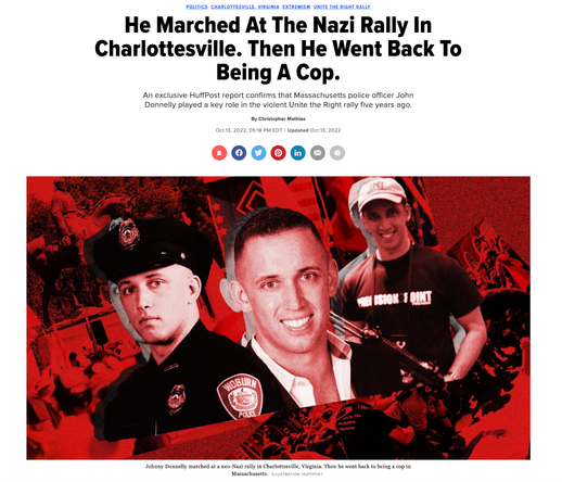 He Marched At The Nazi Rally In Charlottesville. Then He Went Back To Being A Cop.
An exclusive HuffPost report confirms that Massachusetts police officer John Donnelly played a key role in the violent Unite the Right rally five years ago.