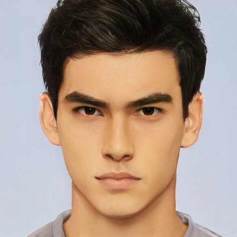 Close up character art of a fierce, dark-eyed teen boy