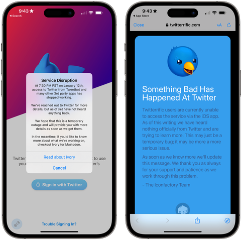 Error messages in Tweetbot and Twitterrific