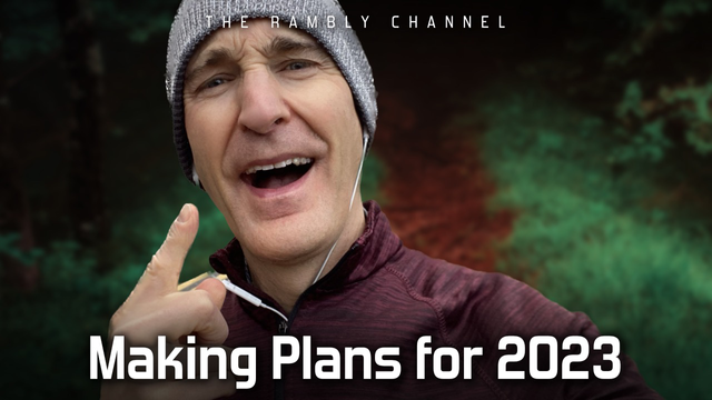 Runner thinking with caption “Making plans for 2023”