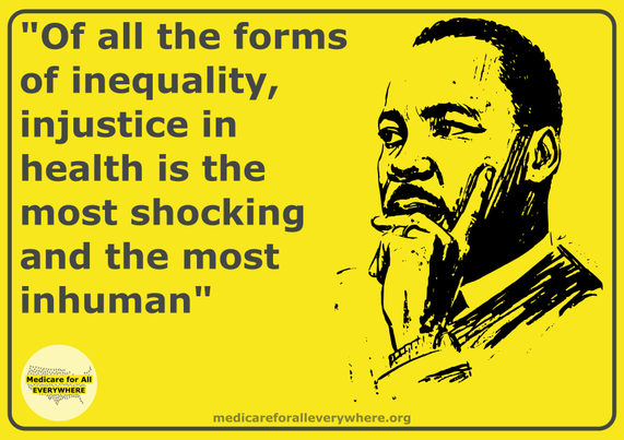 "Of all the forms of inequality, injustice in health is the most shocking and the most inhuman" - Dr. Martin Luther King

MLK Drawing source:
https://commons.wikimedia.org/wiki/File:Martin_Luther_King,_Jr._%2826276680572%29.svg