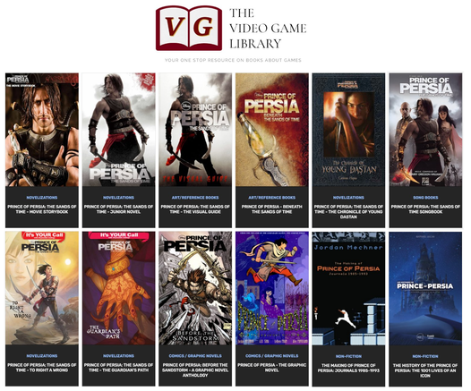 A series of 12 books from The Video Game Library about Prince of Persia.