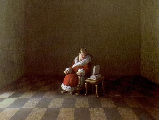 König vor PC - Bild von Michael Sowa