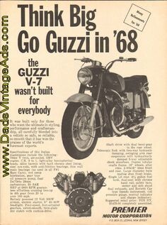 Guzzi motorcycle ad
