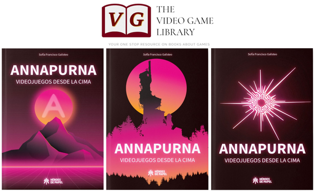 3 beautiful neon pink book covers of Annapurna: Videojuegos Desda La Cima by Héroes de Papel.