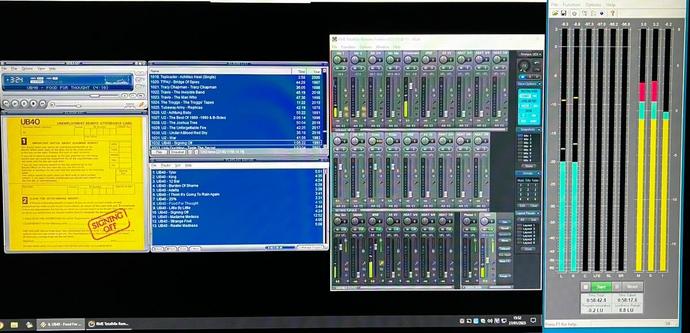 Software playing UB40 album "Signing Off"