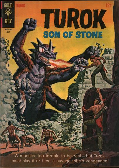 Comic book Turok Son of Stone #46 1965, cover by George Wilson.