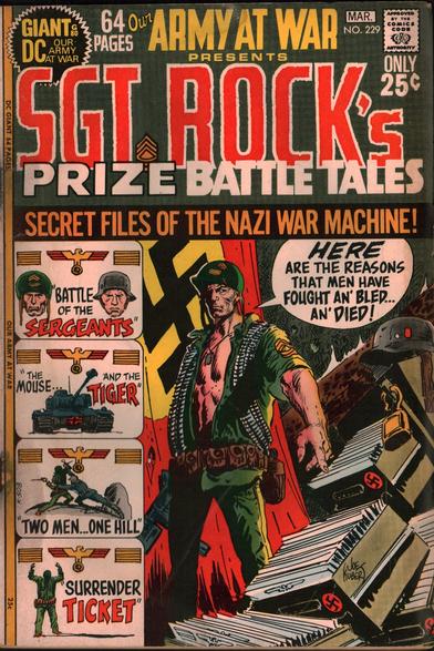 Comic book Our Army At War #229 1971, cover by Joe Kubert.