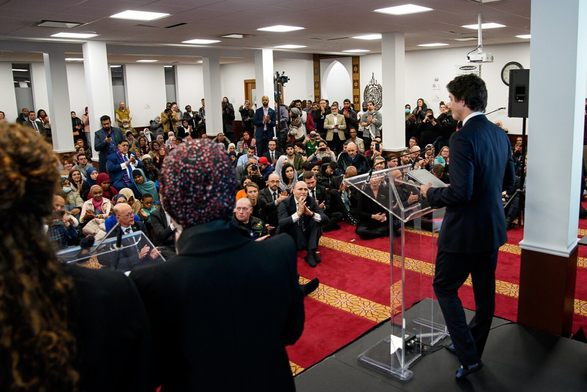 "Ibrahima Barry,

Mamadou Tanou Barry,

Khaled Belkacemi,

Abdelkrim Hassane,

Azzedine Soufiane,

and Aboubaker Thabti

were fathers, husbands, friends, Quebecers, and Muslims – and their lives were cut short six years ago.

Today, we came together in Quebec City to honour their memory."

— Rt. Hon. Justin Trudeau, Prime Minister of Canada