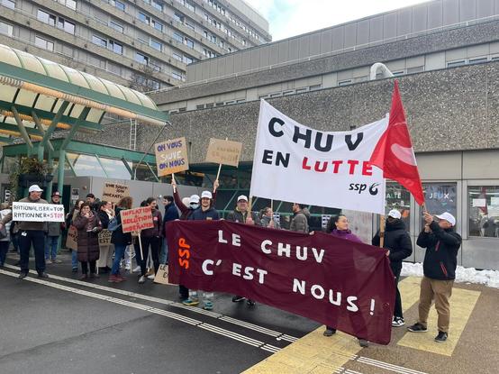 Universitätsspital CHUV Lausanne im Streik