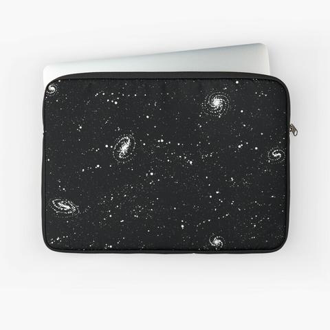 Laptap bag. Galaxy and stars. Black.