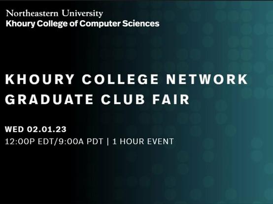 Khoury College Network Graduate Club Fair