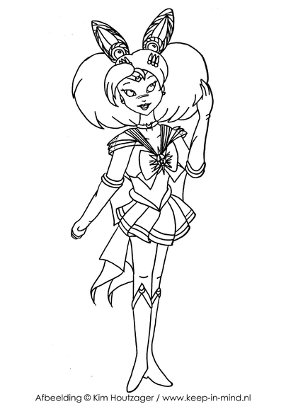 Colouringblank of a fan-Senshi.
