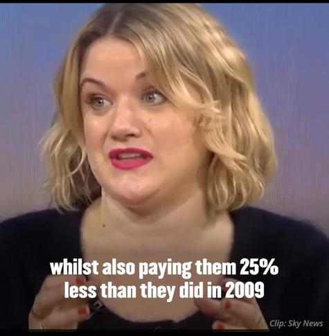 Jo Grady, General Secretary of the University and College Union, appearing in an interview on UK TV.