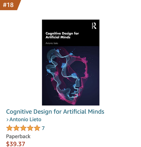 Book by Antonio Lieto, "Cognitive Design for Artificial Minds"
