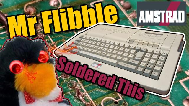 Youtube Thumbnail of Amstrad 464 plus with title Mr Flibble Soldered This.