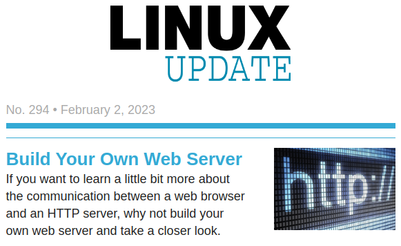 Linux Update | No. 294 | February 2, 2023: Build Your Own Web Server