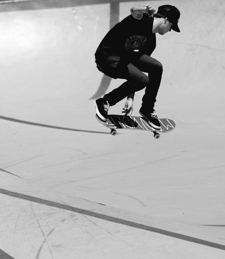 Aerial skateboarder.