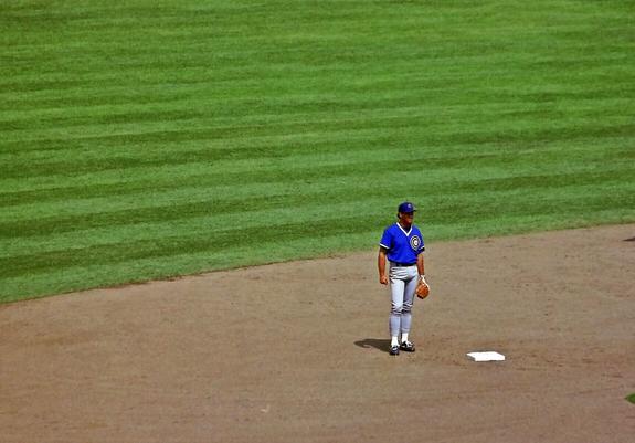 Cubs 2B Ryne Sandberg during the All Star Workout at Camden Yards.

Sandberg played 16 years with the Cubs and Phillies and won a NL MVP, MLB Player of the Year, 7 Silver Sluggers, 9 Gold Gloves and he was a 10x All Star. He is in the Hall of Fame.