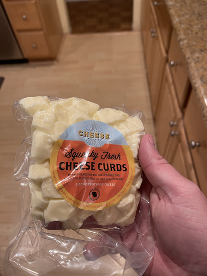 A packet of cheese curds my mom sent me. Help!