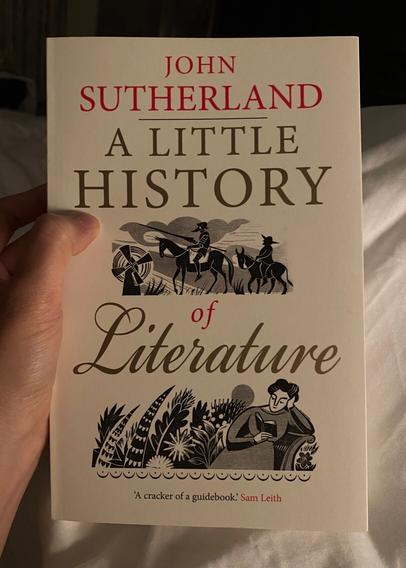 Book cover of John Sutherland's A Little History of Literature