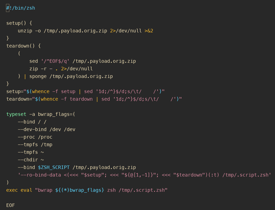 Zsh script
