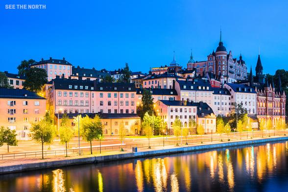 Stockholm, Sweden - The Södermalm Skyline at the Blue Hour
