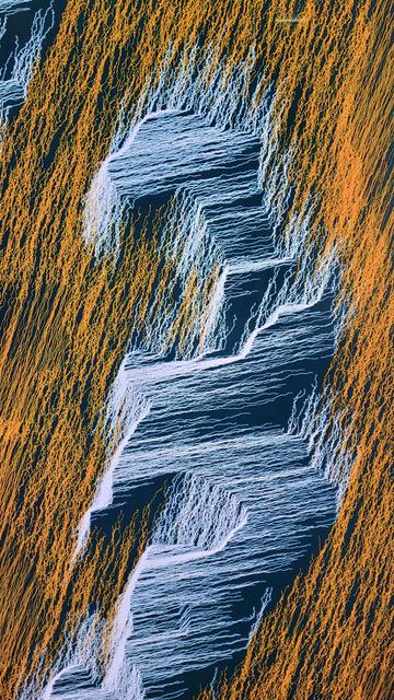 Algorithmically generated landscape using p5js.